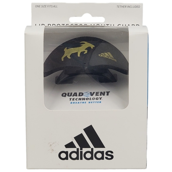 adidas | Other | Adidas Lip Protector Mouth Guard Black Gold Goat ...
